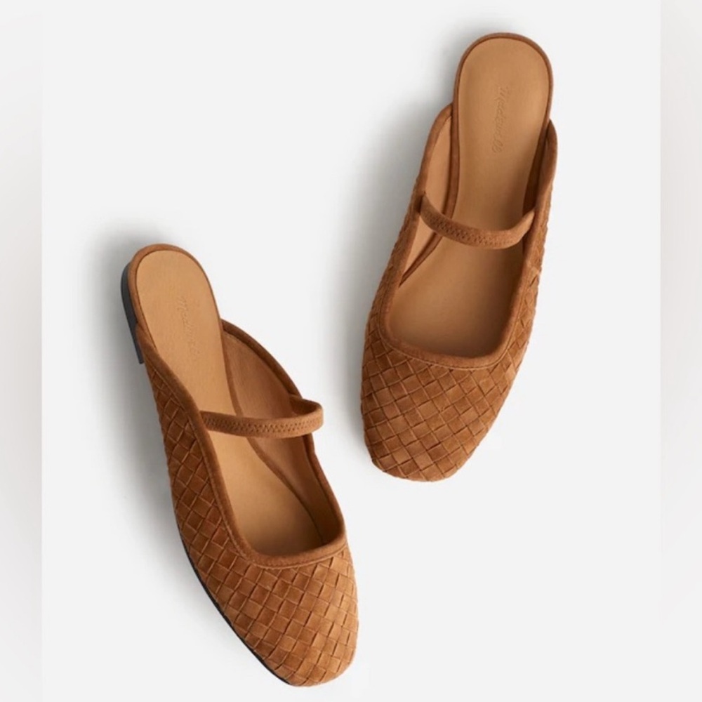Madewell Brown Woven Mules